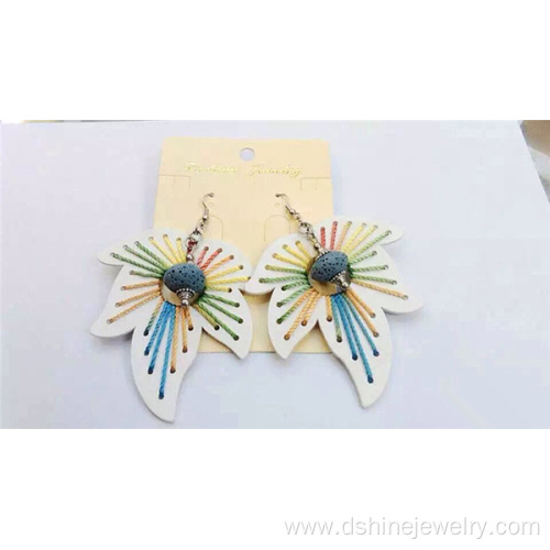 New Design Butterfly Wooden Handmade Woven Thread Earring